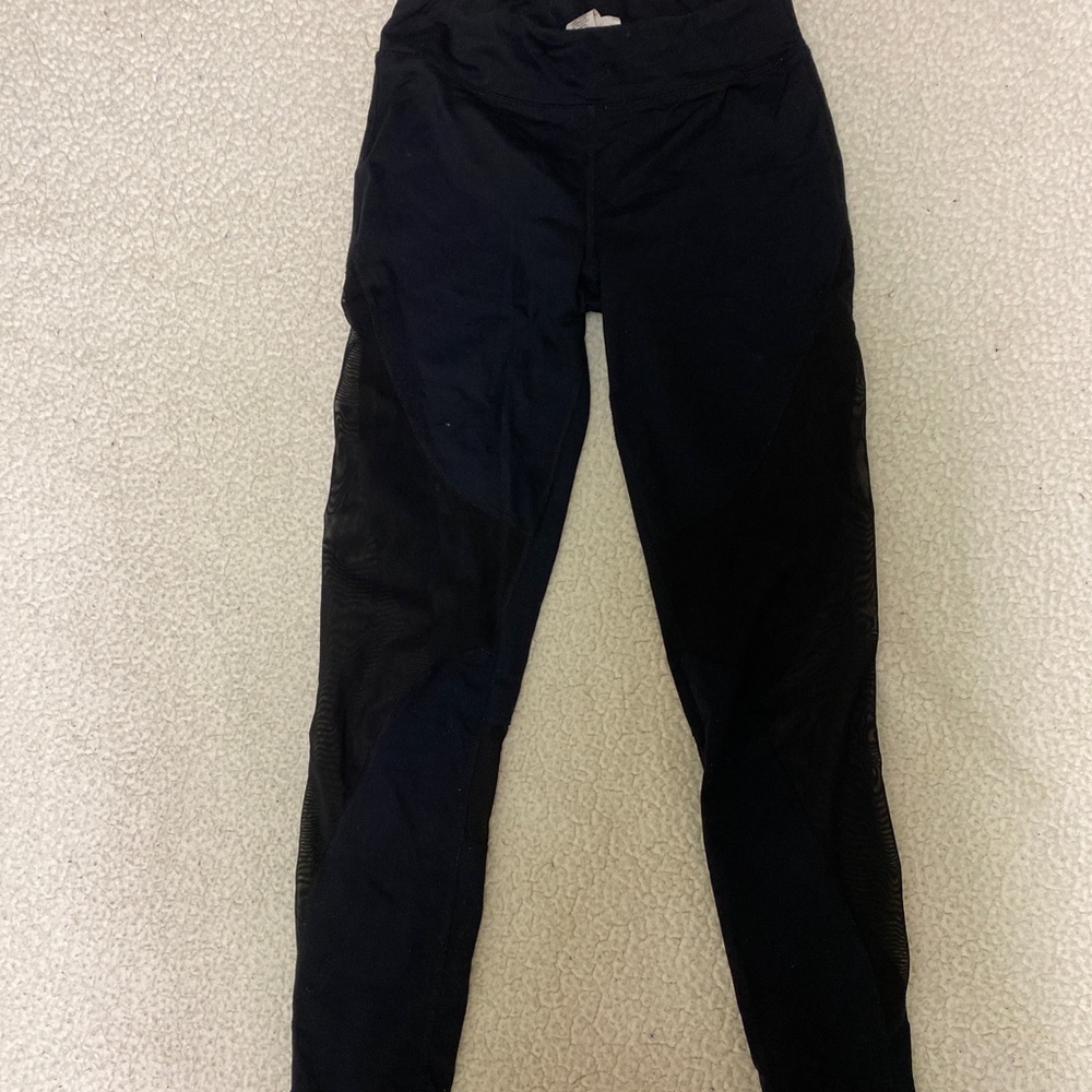 Black GARAGE brand mesh leggings